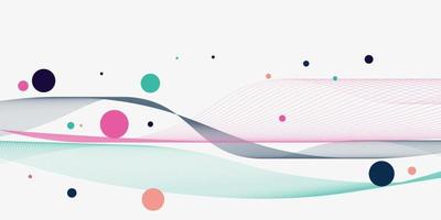 Abstract background with dynamic linear waves. Vector illustration in flat minimalist style