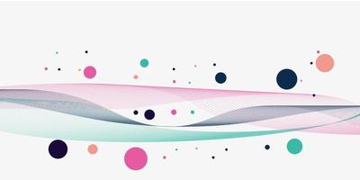 Abstract background with dynamic linear waves. Vector illustration in flat minimalist style