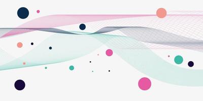 Abstract background with dynamic linear waves. Vector illustration in flat minimalist style