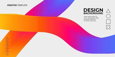 Background abstract wavy shape with Rainbow colors. Vector illustration