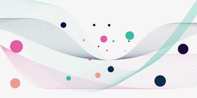 Abstract background with dynamic linear waves. Vector illustration in flat minimalist style