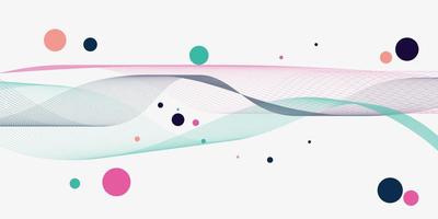 Abstract background with dynamic linear waves. Vector illustration in flat minimalist style