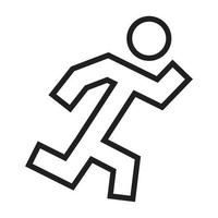 man fast run icon, rush icon vector illustration. Icon design