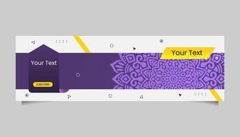 Mandala ornate background for web banner business vector