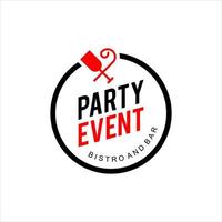 Party and Event Badge Vector Label