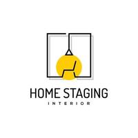 plantilla de logotipo de empresa de home staging y cuidado de la propiedad vector