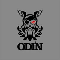 God Odin Face the Viking Mascot Illustration vector
