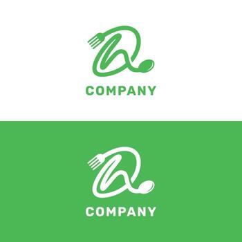 the logo of the combination of the letters D and h with a spoon fork is suitable for culinary businesses vector