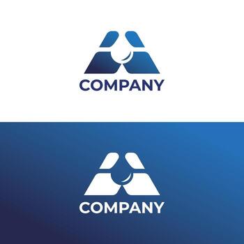 The letter A logo and negative space are in the form of water droplets in it. suitable for companies with initials A vector