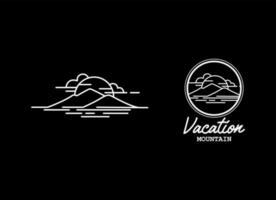 Vacation Stamp Logo Vector