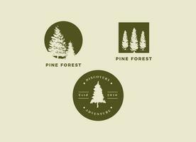 Pinetree logo designs template vector
