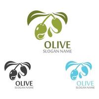 Olive Oil logo template icon design health fruit vegetable vector