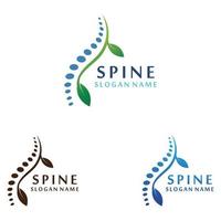 Spine chiropractic Care logo designs concept, Backbone Logo template vector