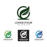 Simple leaf modern professional logo design of medical organic vector