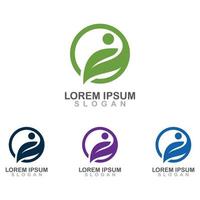 Simple leaf modern professional logo design of medical organic vector