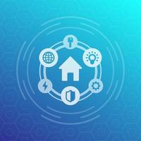 Smart house icon vector