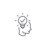 idea, insight, creative thinking line icon vector