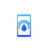 humidity control mobile app icon on white vector