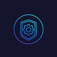 privacy protection settings linear icon vector