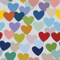 seamless colorful heart shape pattern vector