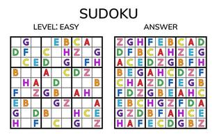 sudoku. mosaico matemático para niños y adultos. cuadrado mágico. juego de rompecabezas de lógica.