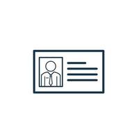 Identity card icon. flat vector on a white background.