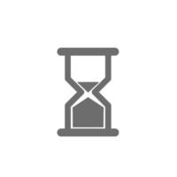 icono de reloj de arena. reloj de arena símbolo indicador de tiempo diseño plano sobre fondo blanco. vector