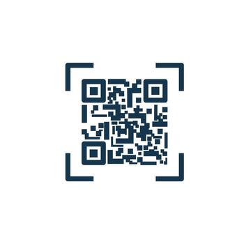 icono de código qr vector