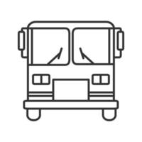 Bus linear icon. Thin line illustration. Contour symbol. Vector isolated outline drawing