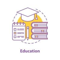 Education concept icon. Gaining knowledge idea thin line illustration. Studying. School, university. Vector isolated outline drawing