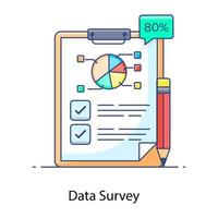 A general overview, data survey in flat style vector