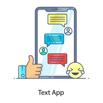 A flat icon of forum in modern flat style