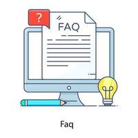 A list of questions said to be frequently asked, FAQ vector