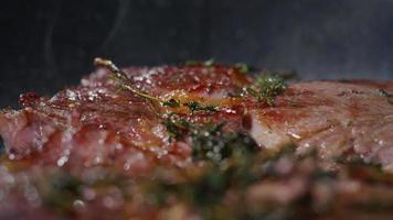 Cooked Beef Meat Looks Very Tasty Close Up