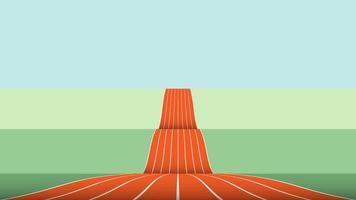 Abstract athletic track forward and upward. vector