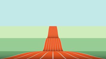 Abstract athletic track forward and upward. vector