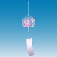 Japanese wind chime. vector