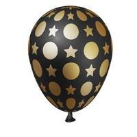 Black balloons with metallic pattern. vector