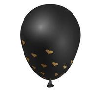 Black balloons with metallic pattern. vector