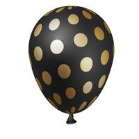 Black balloons with metallic pattern. vector