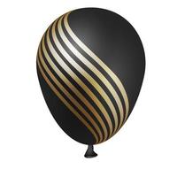 Black balloons with metallic pattern. vector