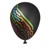 Black balloons with metallic pattern. vector