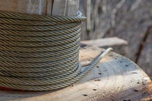 Coil with steel wire rope photo