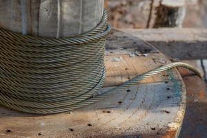 Coil with steel wire rope photo