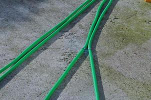 green corrugated pipe photo