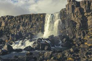 Oxararfoss at Thingvellir, Iceland photo