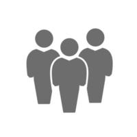 people icon.  flat design of people symbol on a white background. vector