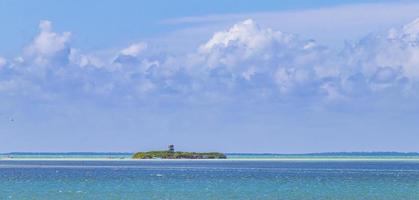 Panorama landscape Holbox island Isla de la Pasion sandbank Mexico. photo