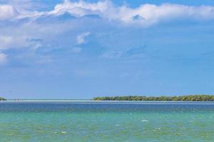 Panorama landscape Holbox island Isla de la Pasion sandbank Mexico. photo