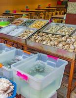 Seafood live crabs shellfish crustaceans Thai market China Town Bangkok. photo